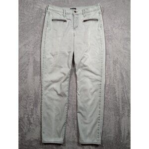 NYDJ Jeans Womens Size 4 Gray Tapered Zipper Pockets Mid Rise Bikercore